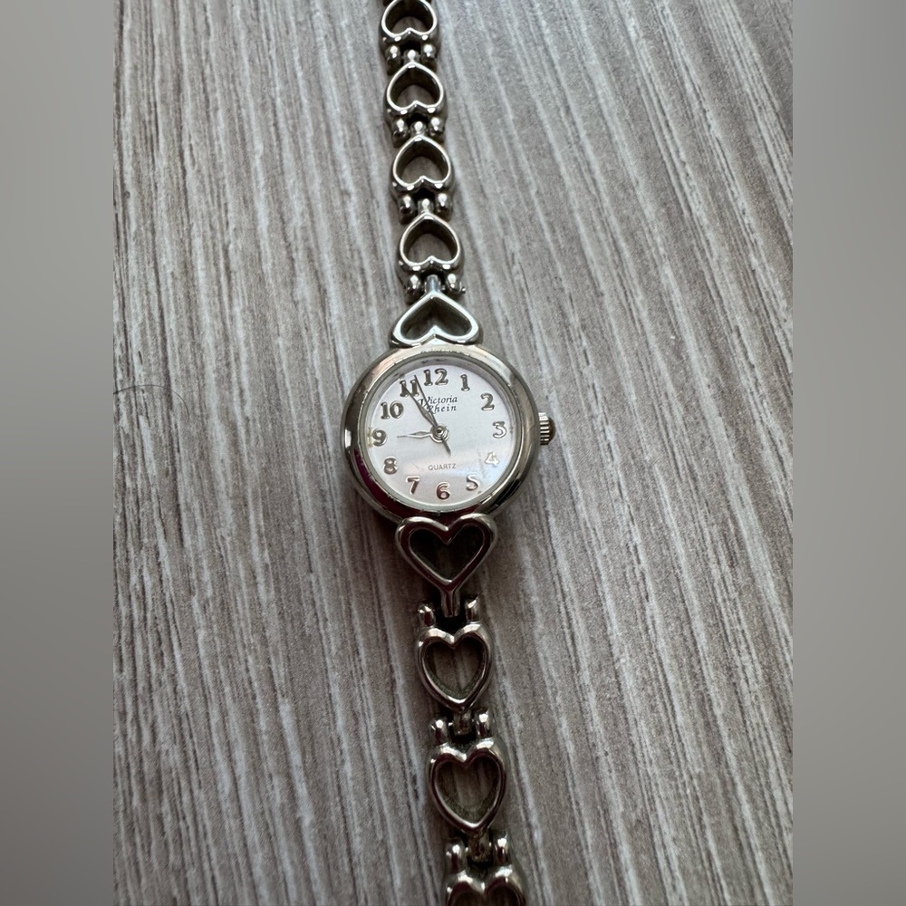 Vintage Victoria Thein Silver Heart Link Watch